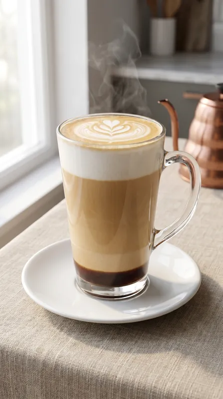 Café Latte com latte art